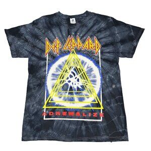 2015 Def Leppard Adrenalize Retro Tie Dye Rock Colortone T-Shirt  Size Medium